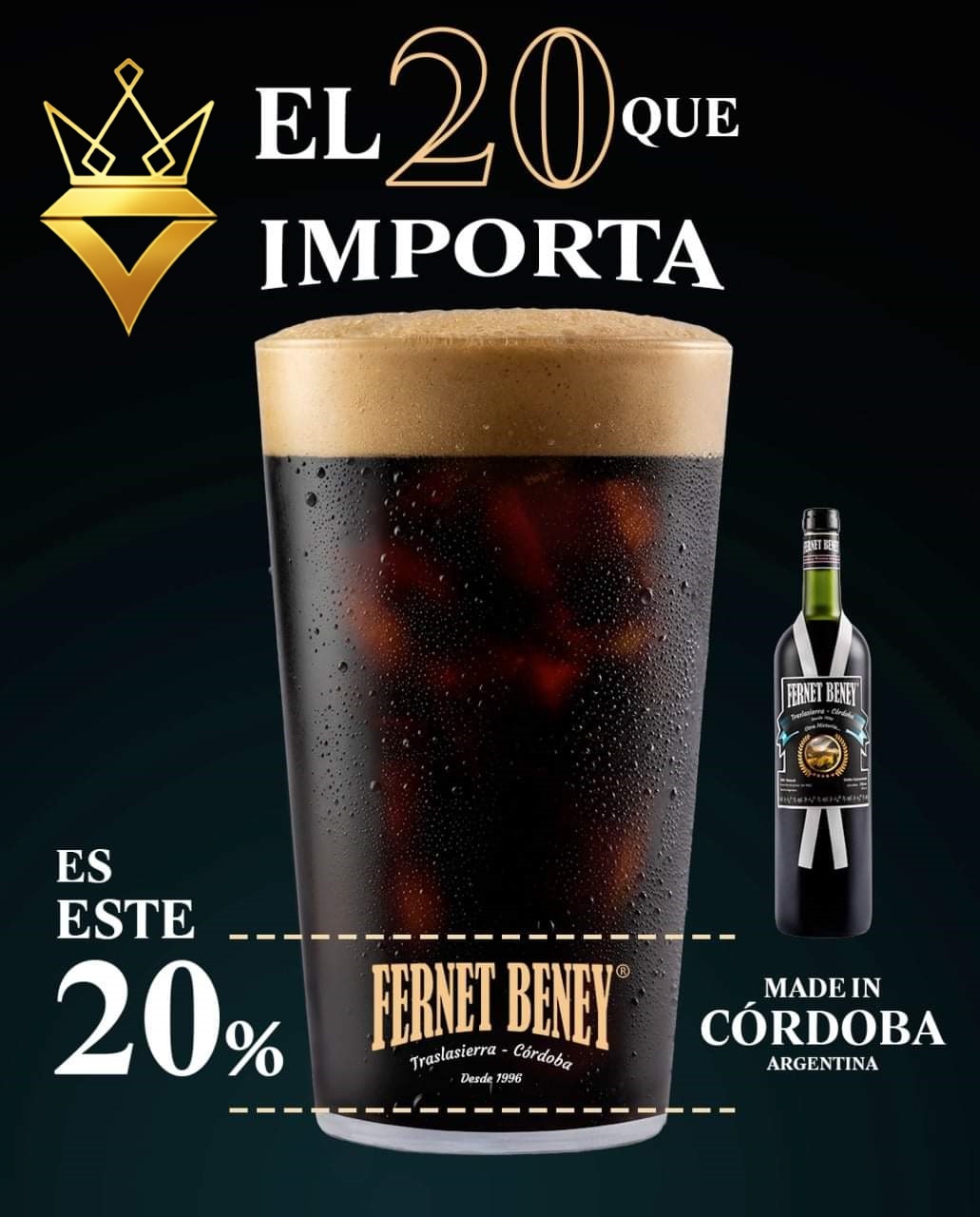 Fernet Beney destaca en la Noche Negro Absoluto 2026